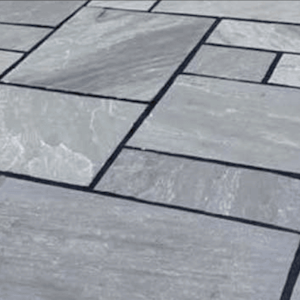 Natural stone paving: kandla grey 22.67mtr2 natural stone paving pack