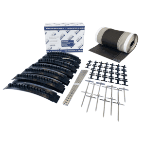 Roof slates tiles: roll out dry fix ridge kit brown 6m